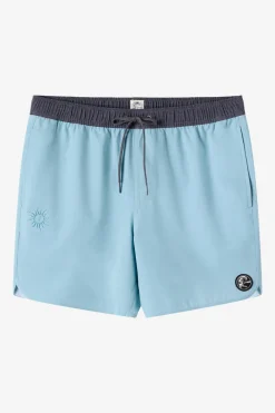 O'Riginals Solid Scallop Elastic Waist 16" Swim Trunks