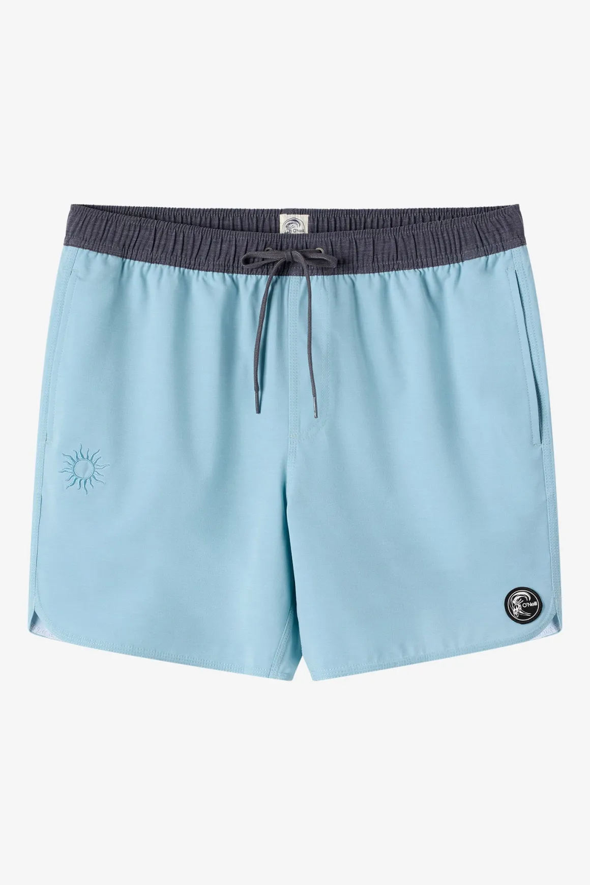 O'Riginals Solid Scallop Elastic Waist 16" Swim Trunks