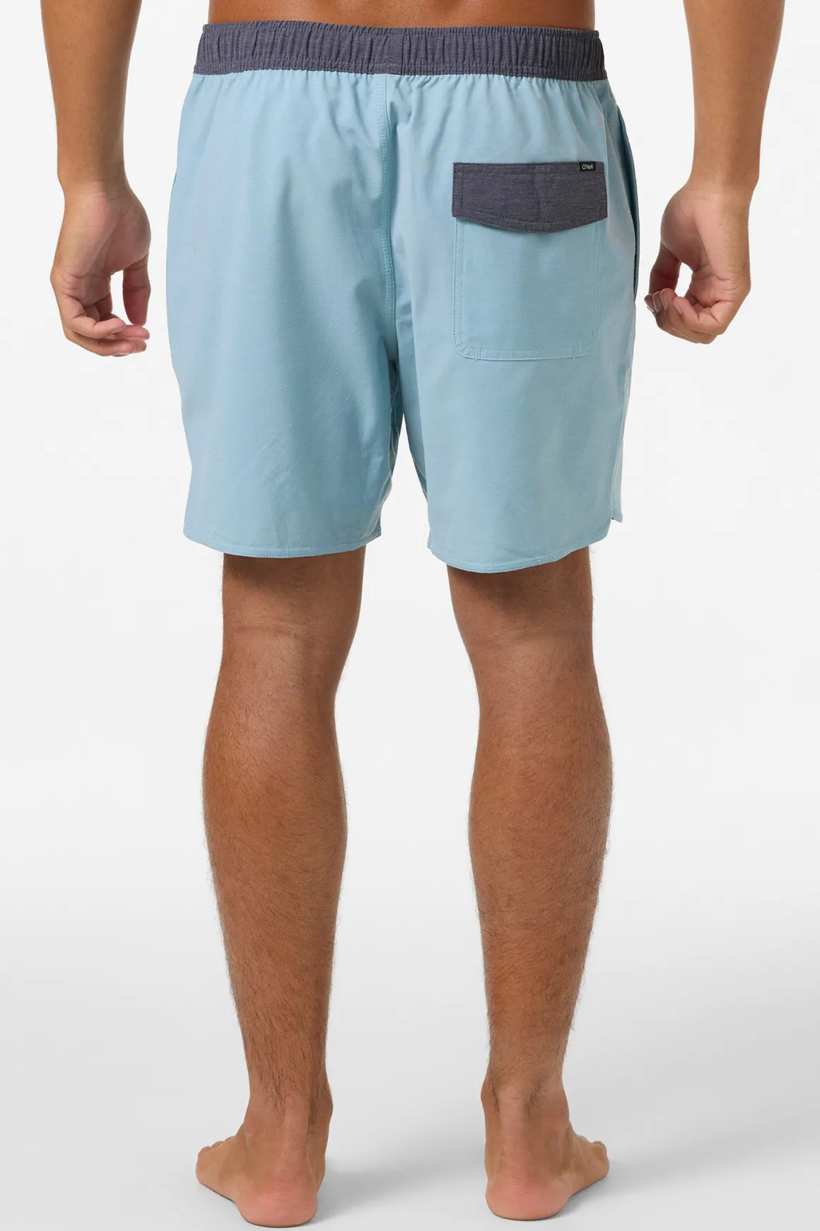 O'Riginals Solid Scallop Elastic Waist 16" Swim Trunks