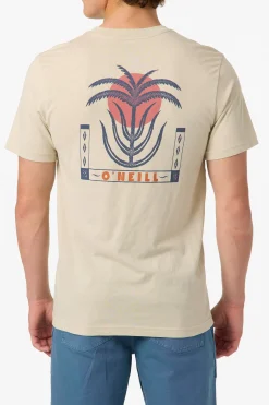 Palm Throne Classic Tee Standard Fit Tee - Lt Khaki | O'Neill
