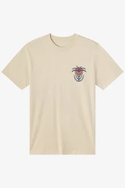 Palm Throne Classic Tee Standard Fit Tee - Lt Khaki | O'Neill