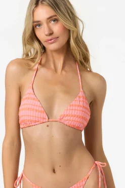 Paradise Plaid Venice Triangle Top - Sachet Pink | O'Neill