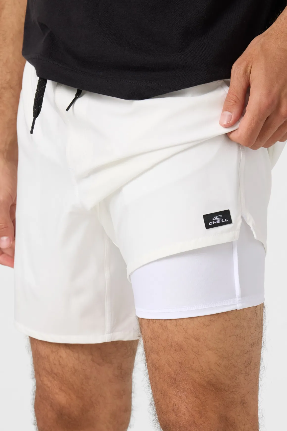 Perform Light Lined Elastic Waist 17" Hybrid Shorts - White | O'Neill