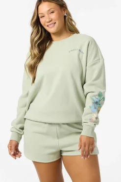 Petal Oversized Crew Crew Neck Fleece - Desert Sage | O'Neill