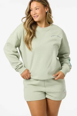 Petal Oversized Crew Crew Neck Fleece - Desert Sage | O'Neill