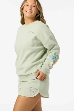 Petal Oversized Crew Crew Neck Fleece - Desert Sage | O'Neill