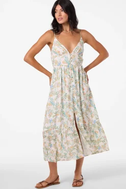 Pilar Nayomi Floral Midi Dress - Winter White | O'Neill