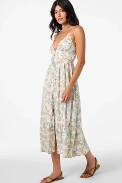 Pilar Nayomi Floral Midi Dress - Winter White | O'Neill