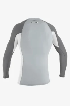 Premium Skins Long Sleeve Rashguard - Grey White | O'Neill