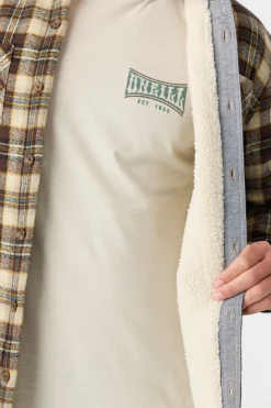 Redmond High Pile Jacket - Lt Khaki | O'Neill