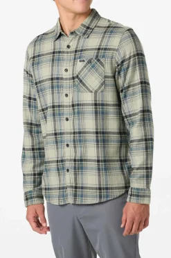 Redmond Plaid Flannel Standard Fit Long Sleeve Shirt - Sage | O'Neill