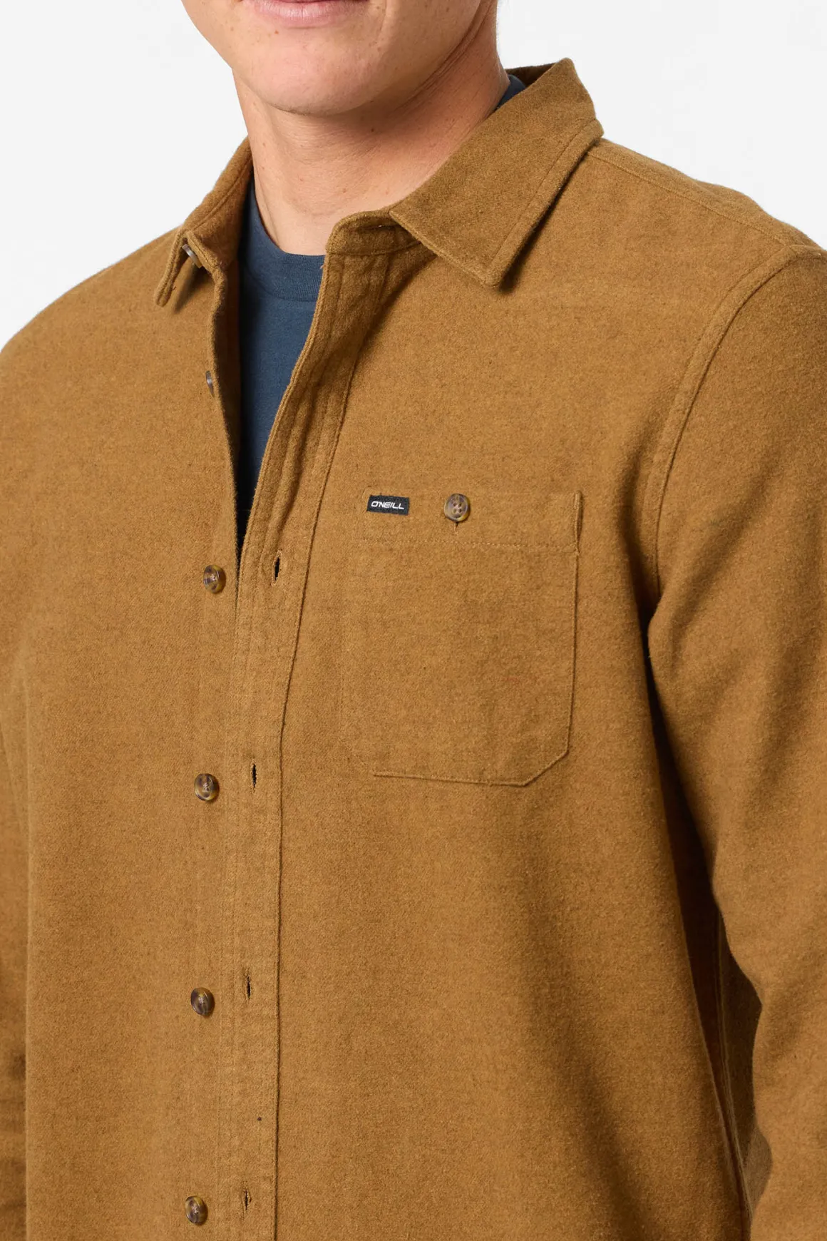 Regent Flannel Standard Fit Long Sleeve Shirt - Dark Khaki | O'Neill