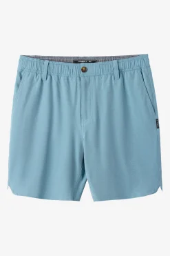 Reserve Light Check Scallop Elastic Waist 18" Hybrid Shorts - Indigo | O'Neill