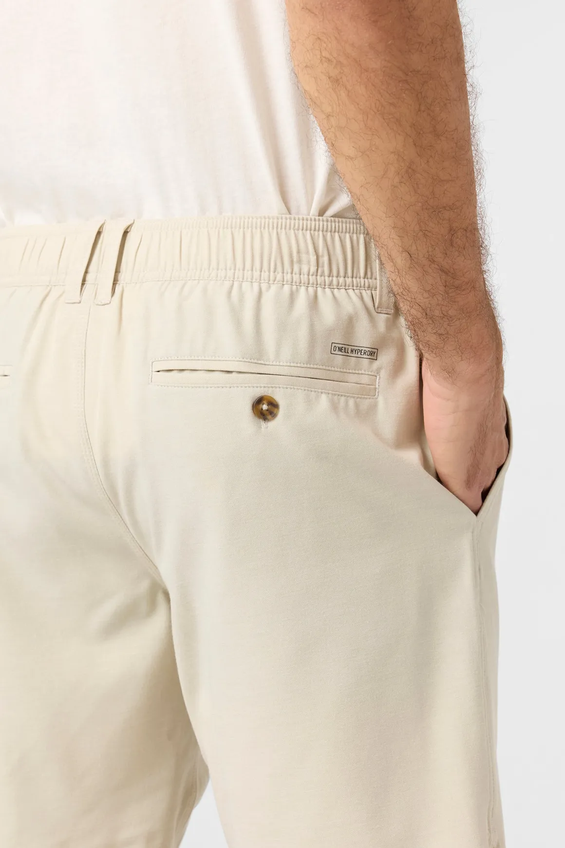 Reserve Light Check Scallop Elastic Waist 18" Hybrid Shorts - Lt Khaki | O'Neill