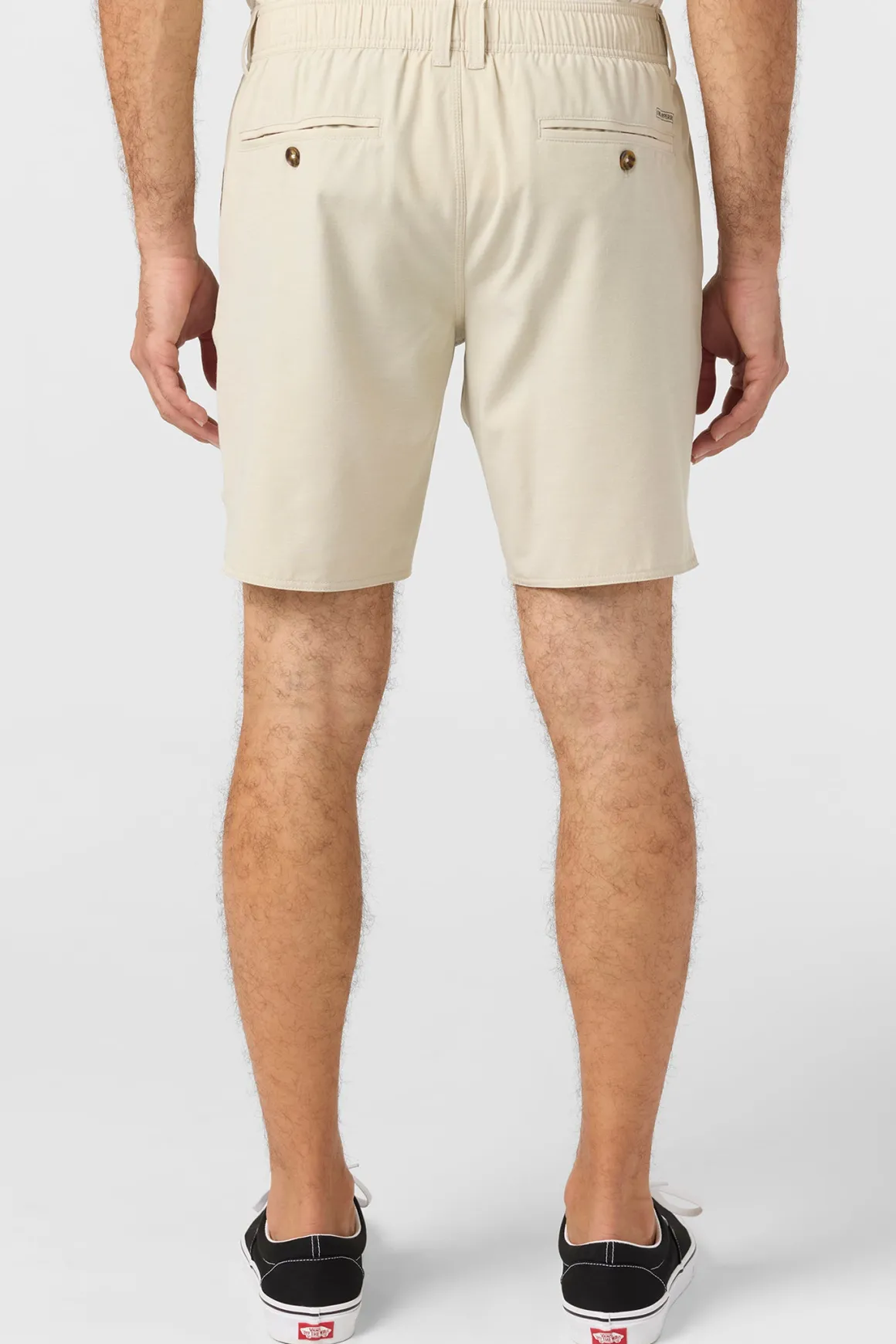 Reserve Light Check Scallop Elastic Waist 18" Hybrid Shorts - Lt Khaki | O'Neill