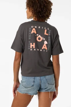 Rivi Hawaii Easy Tee - Washed Black | O'Neill