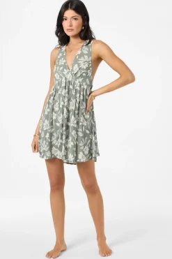 Saltwater Essentials Teddy Printed Mini Cover-Up Dress - Sea Spray | O'Neill
