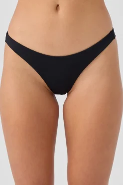 Saltwater Solids Hermosa Skimpy Bottoms - Black | O'Neill