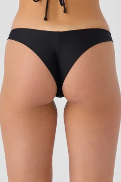 Saltwater Solids Hermosa Skimpy Bottoms - Black | O'Neill