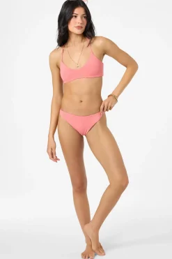 Saltwater Solids Huntington Bralette Top - Shell Pink | O'Neill