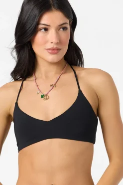 Saltwater Solids Huntington Bralette Top - Black | O'Neill
