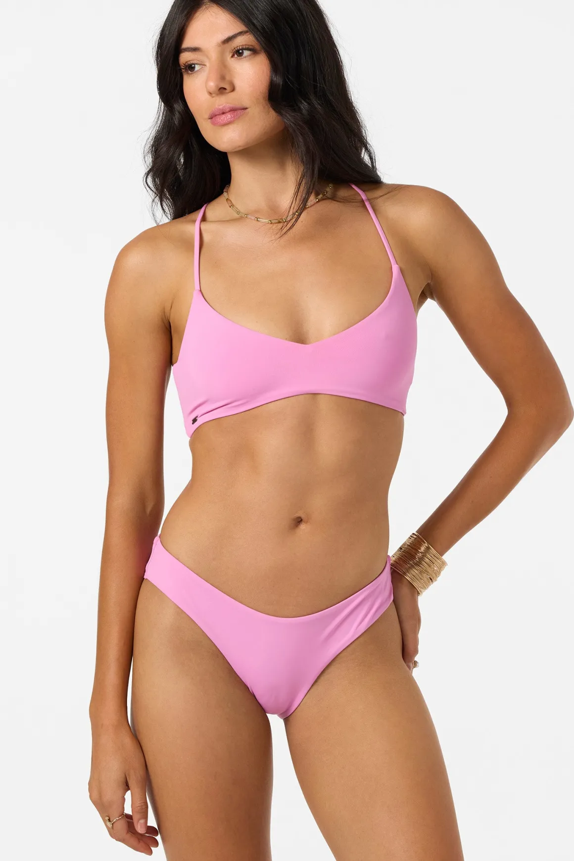 Saltwater Solids Huntington Bralette Top - Begonia | O'Neill