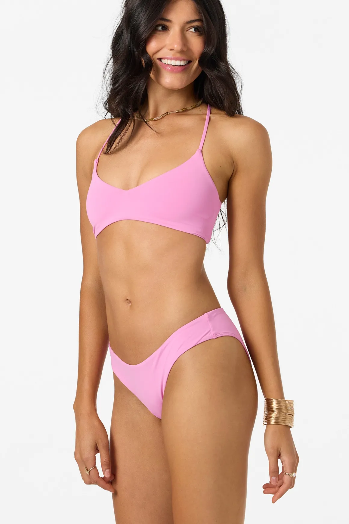 Saltwater Solids Huntington Bralette Top - Begonia | O'Neill