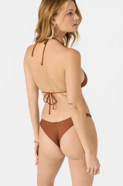 Saltwater Solids Rib Hermosa Skimpy Bottoms - Rustic Brown | O'Neill