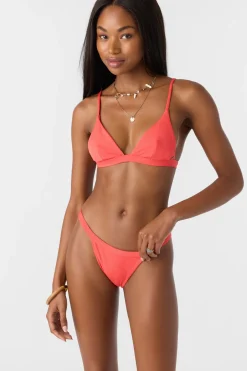 Saltwater Solids Rib Seaside Triangle Top - Cayenne | O'Neill