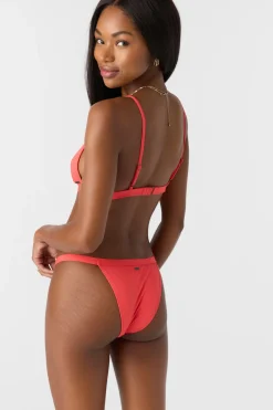 Saltwater Solids Rib Seaside Triangle Top - Cayenne | O'Neill