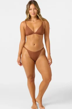 Saltwater Solids Rib Seaside Triangle Top - Rustic Brown | O'Neill