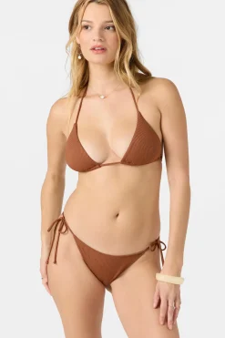 Saltwater Solids Rib Venice Triangle Top - Rustic Brown | O'Neill
