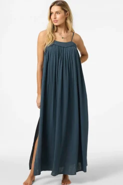 Saltwater Solids Sai Maxi Cover-Up Dress - Slate | O'Neill