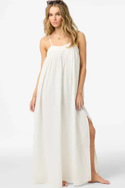Saltwater Solids Sai Maxi Cover-Up Dress - White | O'Neill
