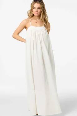 Saltwater Solids Sai Maxi Cover-Up Dress - White | O'Neill