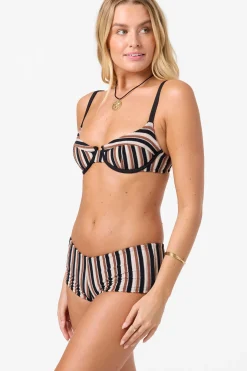 Sand Dollar Stripe Seashell Bra Top
