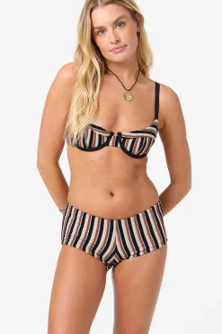 Sand Dollar Stripe Seashell Bra Bra Top - Black | O'Neill
