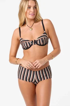 Sand Dollar Stripe Surfs Up Full Bottoms - Black | O'Neill