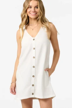 Sanders Mini Dress Short Dress - White | O'Neill