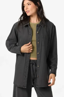 Sevie Shacket Jacket - Washed Black | O'Neill