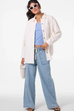 Sevie Shacket Jacket - Winter White | O'Neill