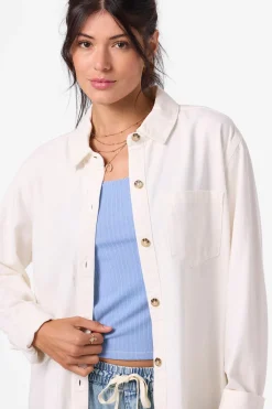 Sevie Shacket Jacket - Winter White | O'Neill