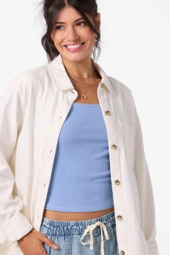 Sevie Shacket Jacket - Winter White | O'Neill