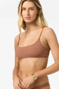 Shorebreak Rib Surfside Bralette Top - Carob Brown | O'Neill