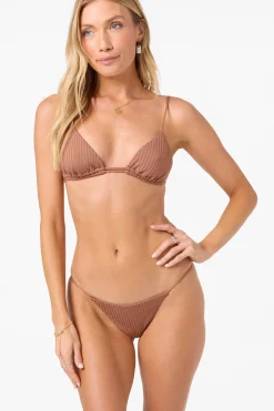 Shorebreak Rib Tanning Tri Triangle Top - Carob Brown | O'Neill