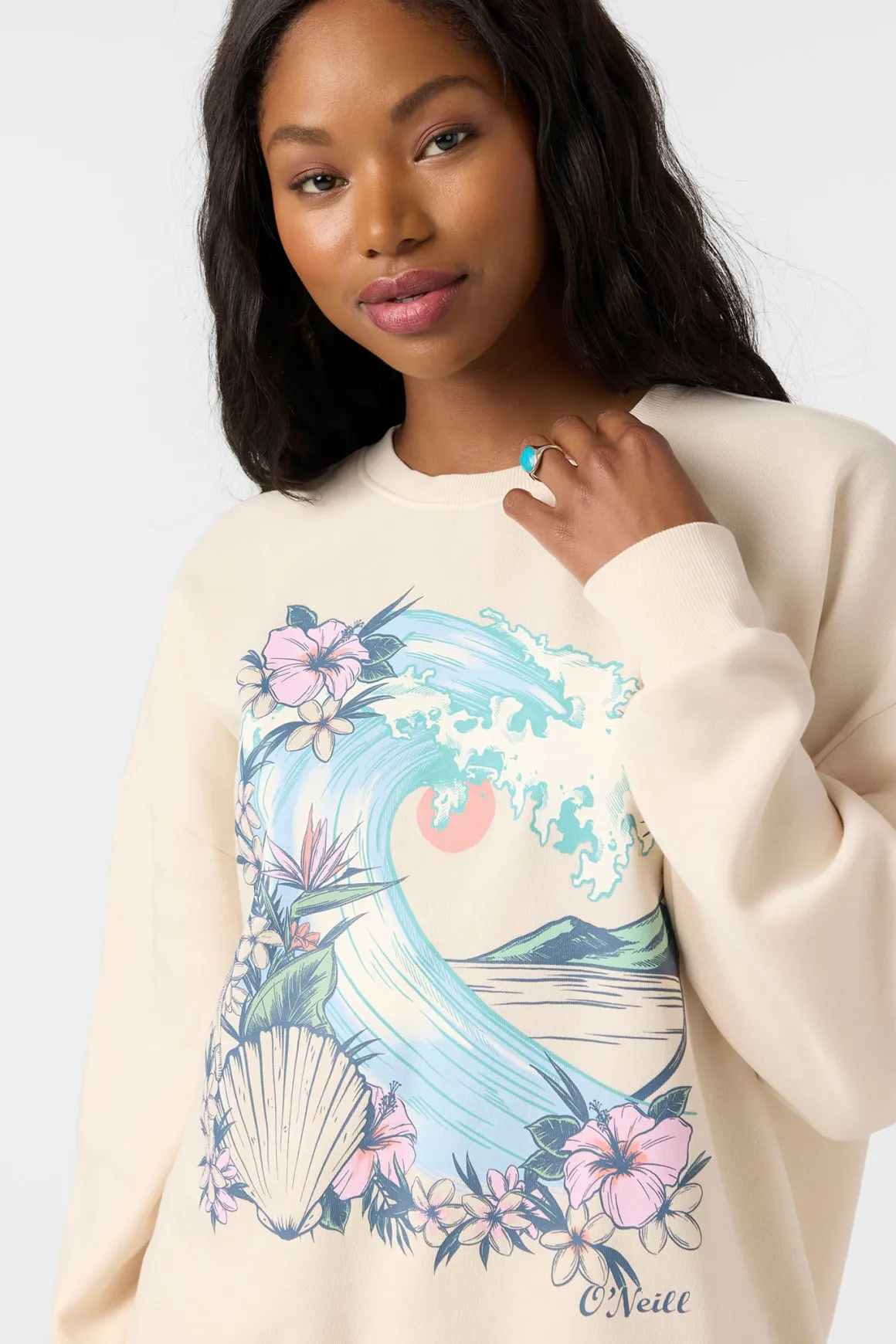 Solis Crew Crew Neck Fleece - Tapioca | O'Neill