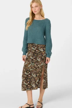 Sunni Rosalia Paisley Midi Skirts - Black | O'Neill