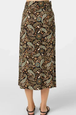 Sunni Rosalia Paisley Midi Skirts - Black | O'Neill