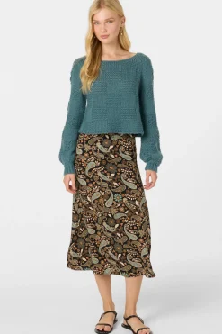 Sunni Rosalia Paisley Midi Skirts - Black | O'Neill