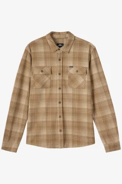 Sutton Knit Plaid Standard Fit Long Sleeve Shirt - Dark Khaki | O'Neill